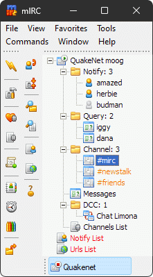 mIRC screenshot mIRC screenshot